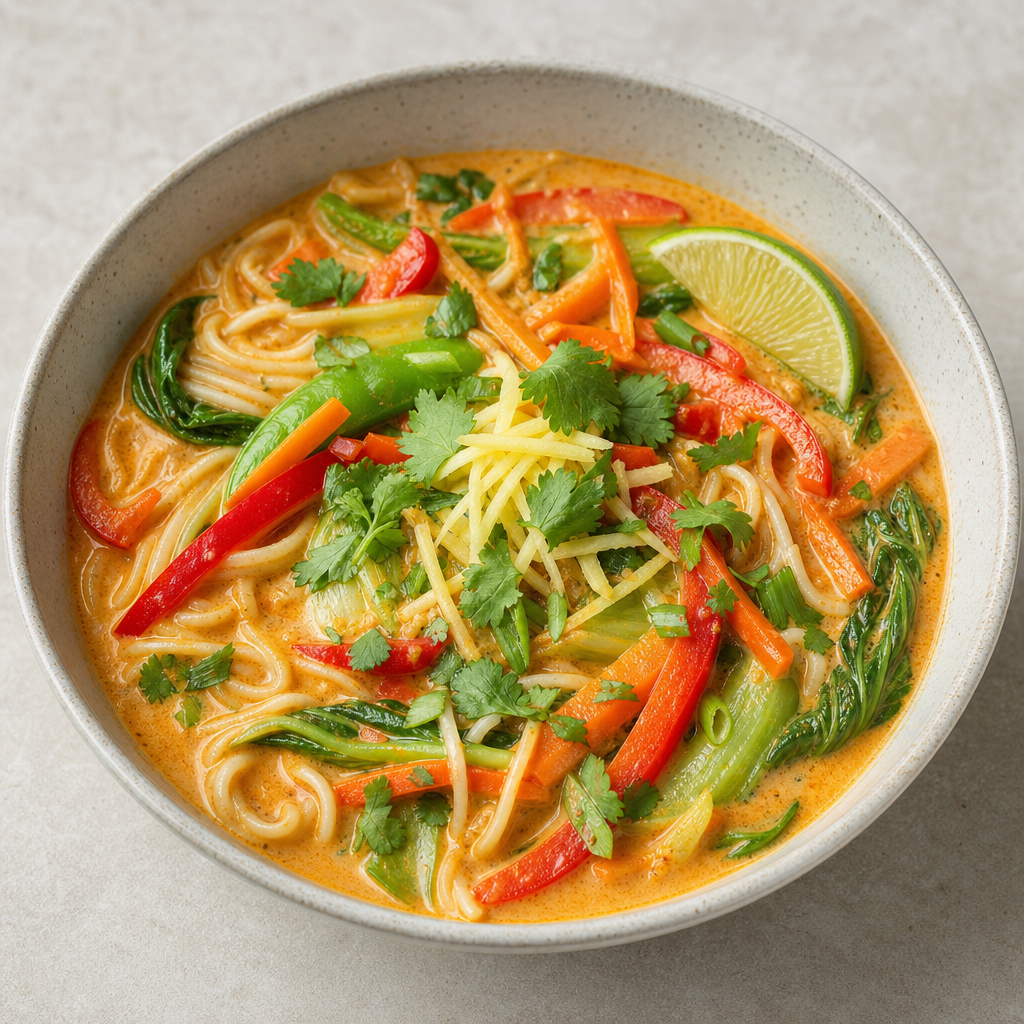 Coconut Ginger Curry Noodle Bowl