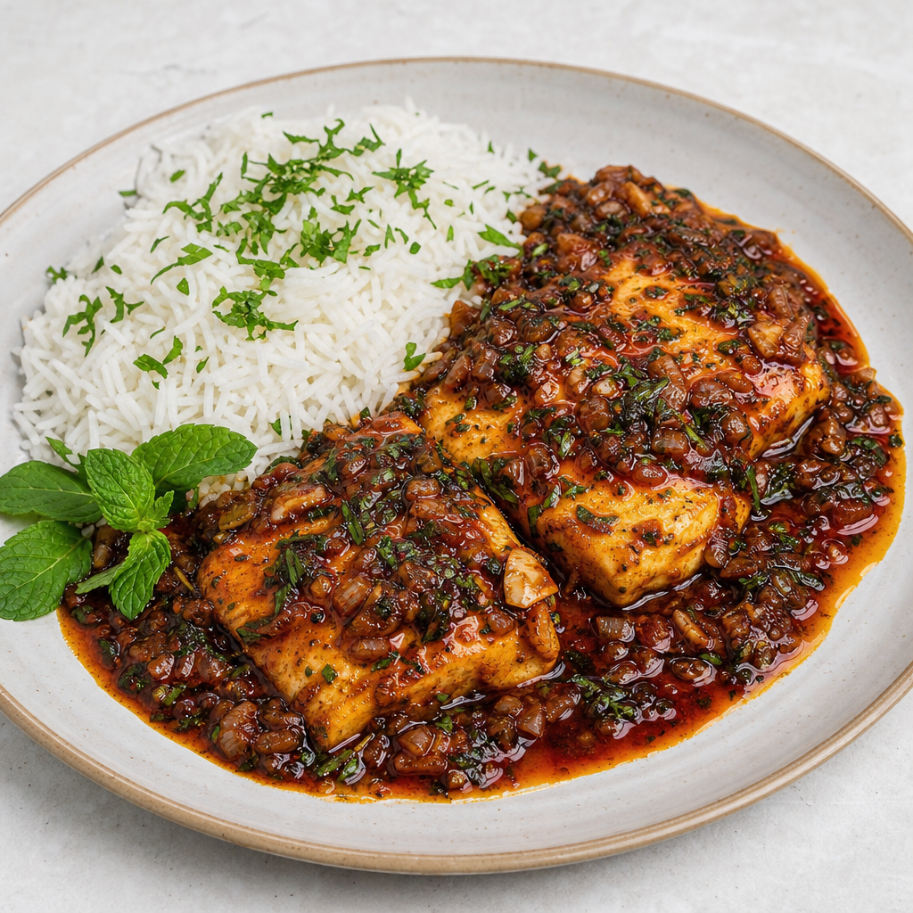 Fish in Persian Sweet and Sour Sauce