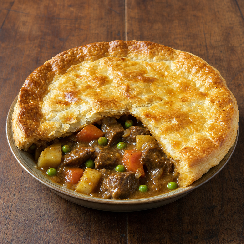 Beef Curry Pot Pie