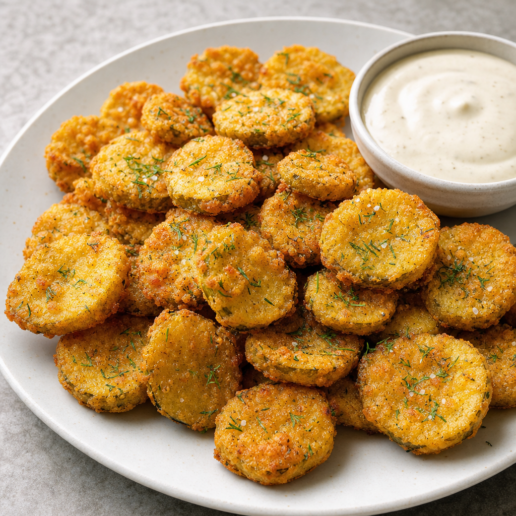 Crispy Fried Dill Pickle Coins