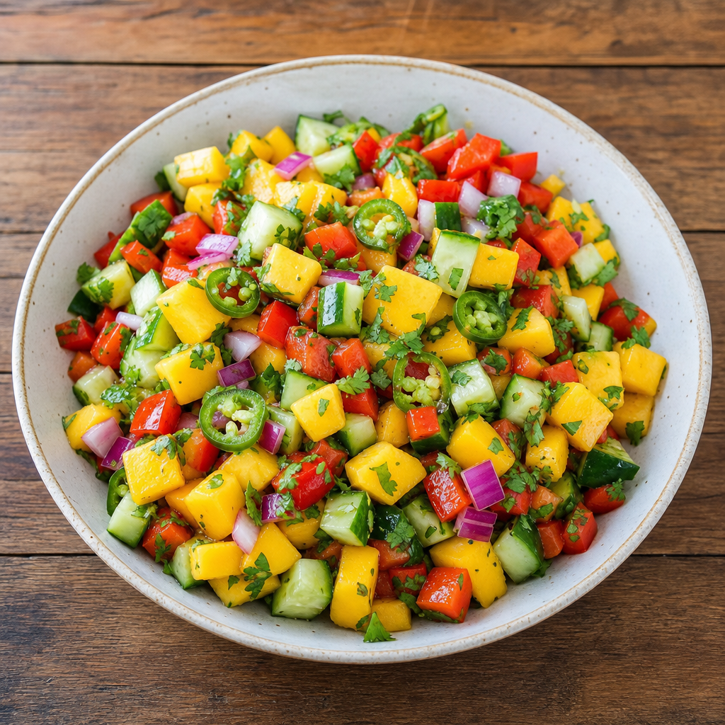Spicy Mango and Cucumber Salad