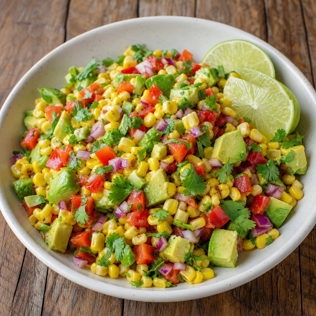 Fresh Sweet Corn Salad with Avocado and Lime