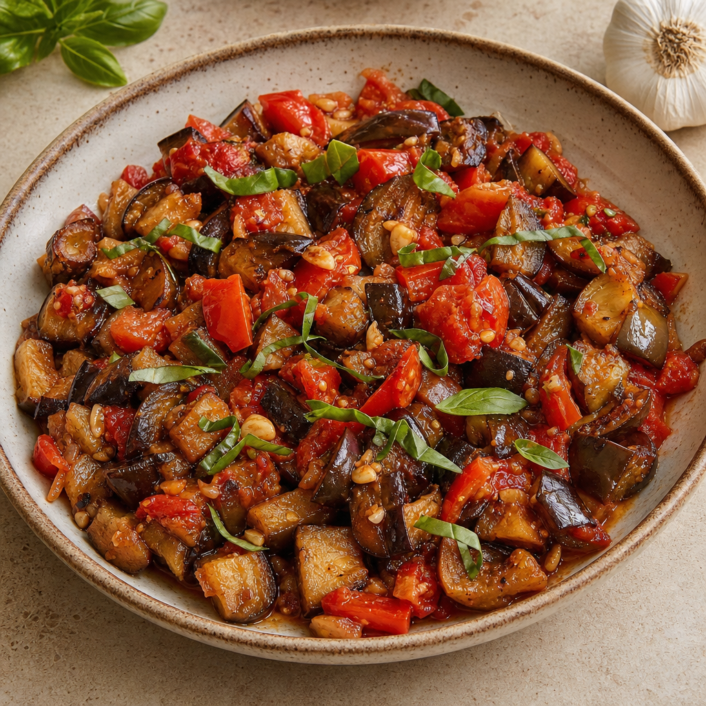Sautéed Eggplant and Tomato Skillet