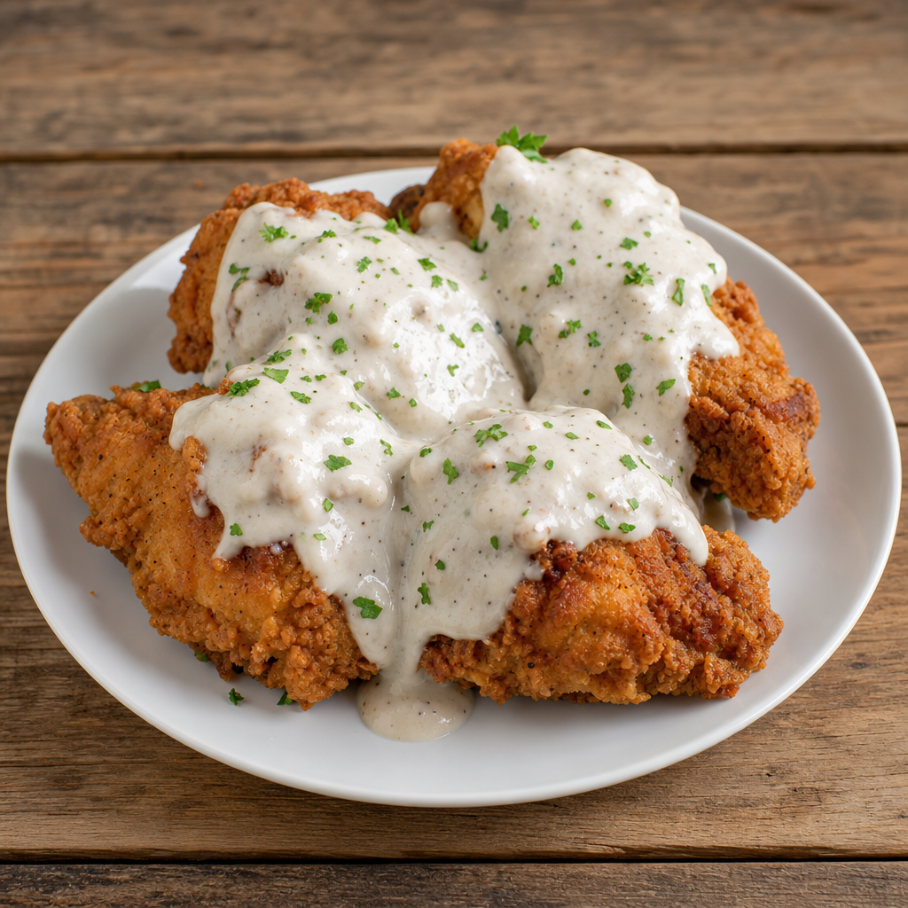 Spicy Fried Chicken with Buttermilk Gravy