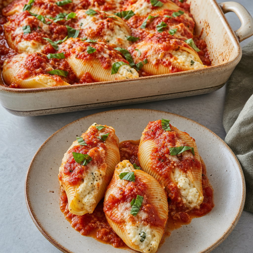 Three-cheese Stuffed Jumbo Pasta Shells