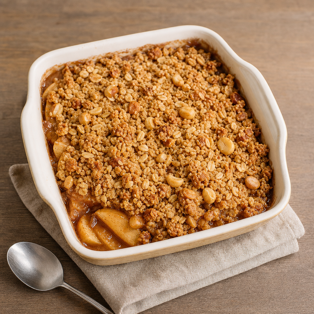 Apple Crisp with Macadamia Oat Topping