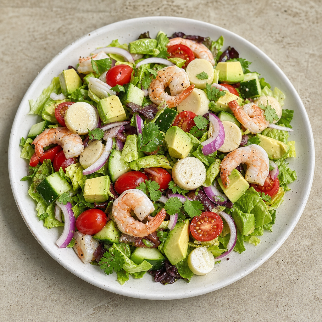 Avocado, Shrimp, and Hearts of Palm Salad